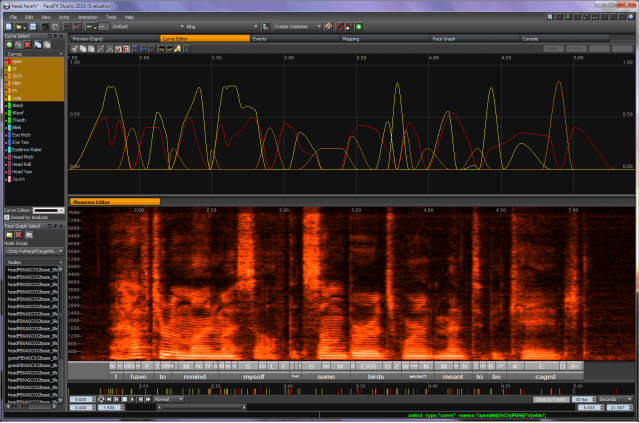 FaceFX Audio Analysis and Results