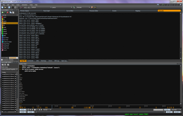 FaceFX Commands and Python Scripting