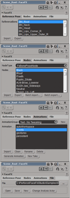 FaceFX® Plugin for Autodesk® Softimage® Interface